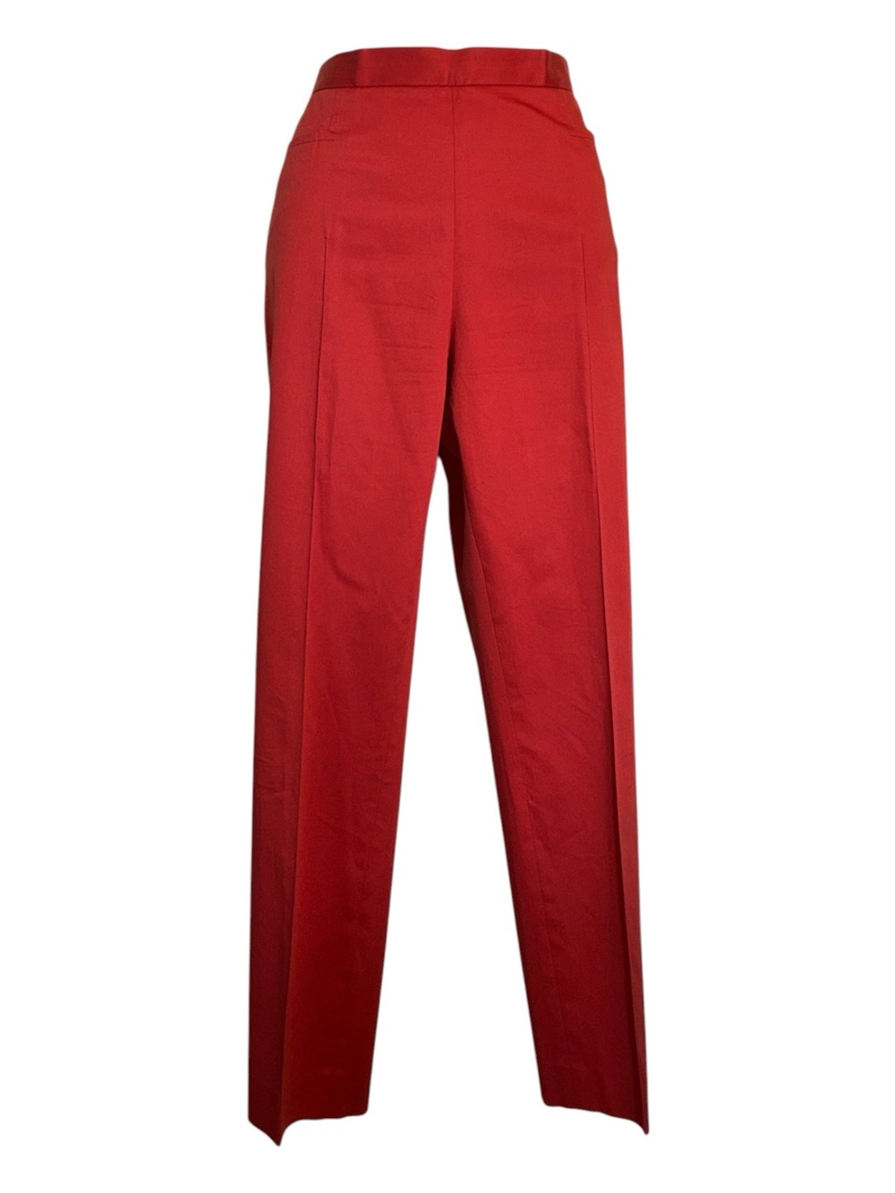 Akris Punto Dress Pants, women's 8, red, flat front Straight leg side zip. EUC
